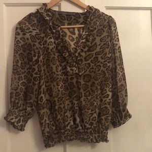 Cheetah Print Blouse